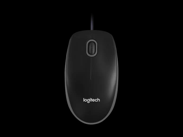 Logitech Business B100 Optical Wired USB Mouse